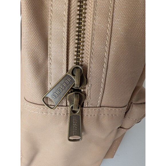 Herschel Womens Nova Metallic Tan Inner Pockets Nylon Mini Backpack - Picture 5 of 14